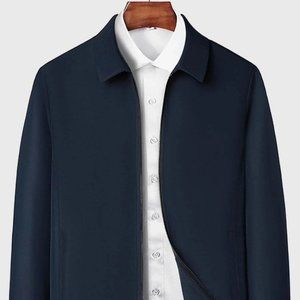 Blue Mens Zip Up Coat